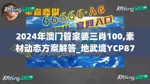 2024年澳门管家婆三肖100,素材动态方案解答_地武境YCP874.69