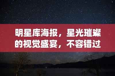 明星库海报,星光璀璨的视觉盛宴,不容错过!
