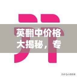 英翻中价格大揭秘,专业翻译收费标准一网打尽